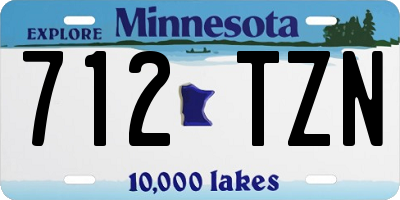 MN license plate 712TZN