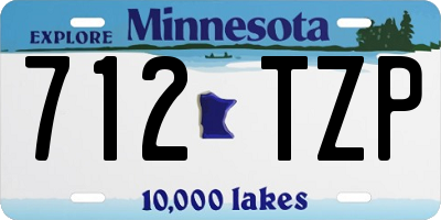 MN license plate 712TZP