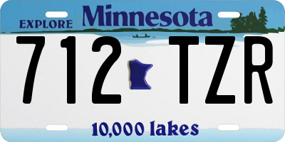MN license plate 712TZR