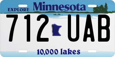 MN license plate 712UAB