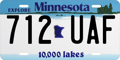 MN license plate 712UAF