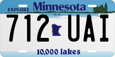MN license plate 712UAI