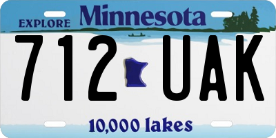 MN license plate 712UAK