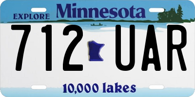 MN license plate 712UAR