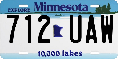 MN license plate 712UAW