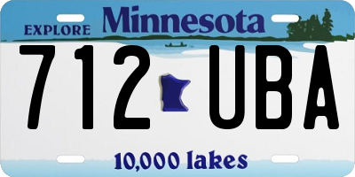 MN license plate 712UBA