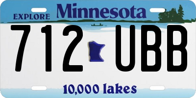 MN license plate 712UBB