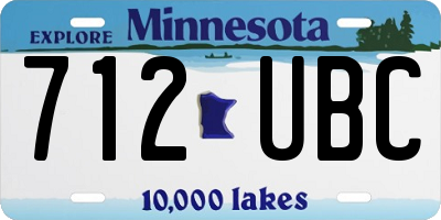 MN license plate 712UBC