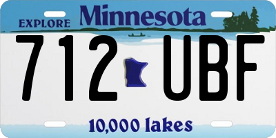 MN license plate 712UBF