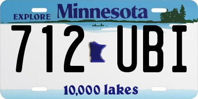 MN license plate 712UBI