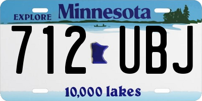 MN license plate 712UBJ