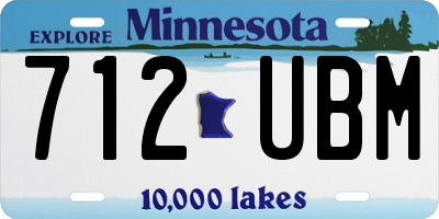 MN license plate 712UBM