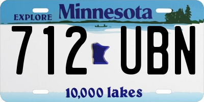 MN license plate 712UBN