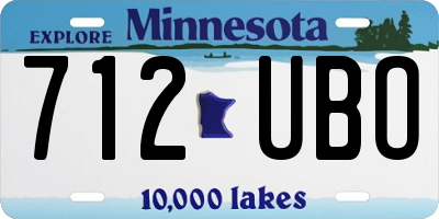 MN license plate 712UBO