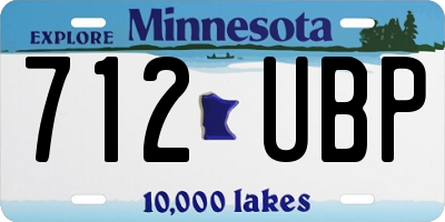 MN license plate 712UBP