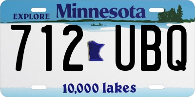MN license plate 712UBQ