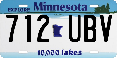 MN license plate 712UBV