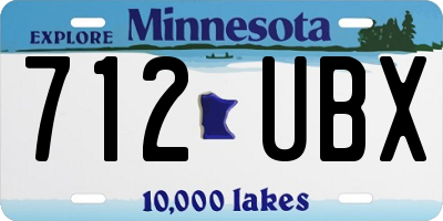 MN license plate 712UBX