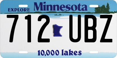 MN license plate 712UBZ