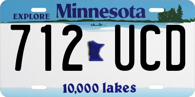 MN license plate 712UCD