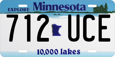MN license plate 712UCE