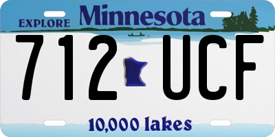 MN license plate 712UCF