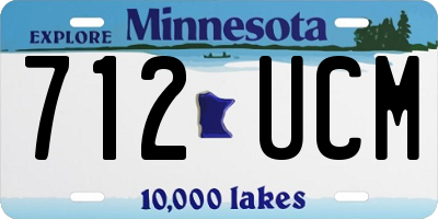 MN license plate 712UCM