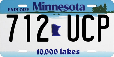 MN license plate 712UCP