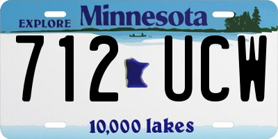 MN license plate 712UCW