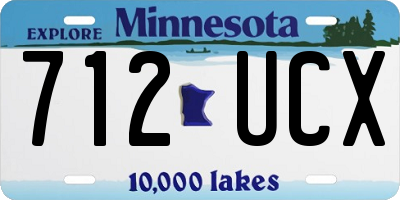 MN license plate 712UCX