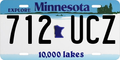 MN license plate 712UCZ