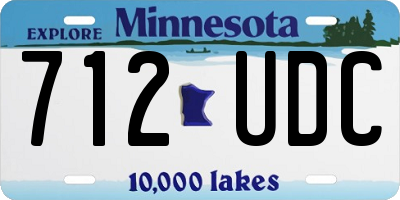 MN license plate 712UDC