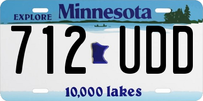 MN license plate 712UDD