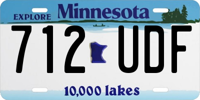 MN license plate 712UDF