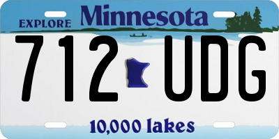 MN license plate 712UDG