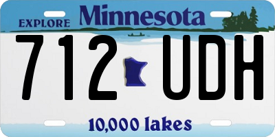 MN license plate 712UDH