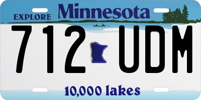 MN license plate 712UDM