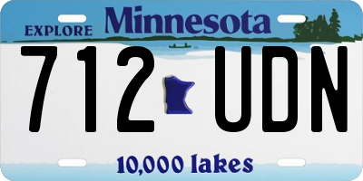 MN license plate 712UDN