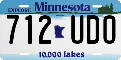 MN license plate 712UDO