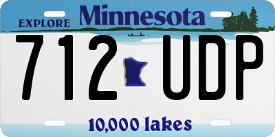 MN license plate 712UDP