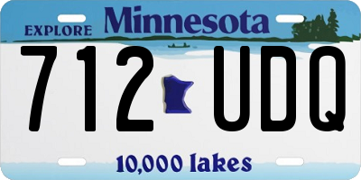 MN license plate 712UDQ