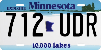 MN license plate 712UDR