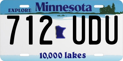 MN license plate 712UDU