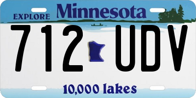 MN license plate 712UDV