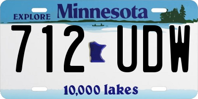 MN license plate 712UDW