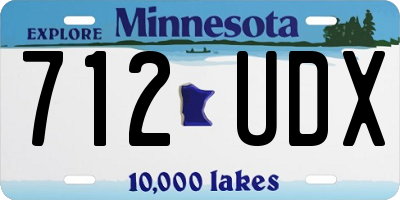 MN license plate 712UDX