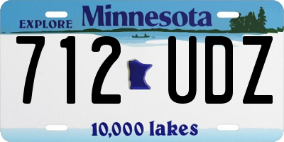 MN license plate 712UDZ