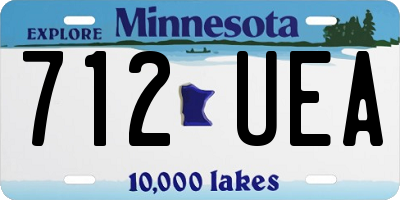 MN license plate 712UEA