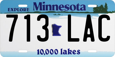 MN license plate 713LAC