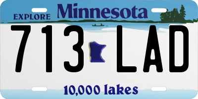 MN license plate 713LAD